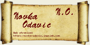 Novka Odavić vizit kartica